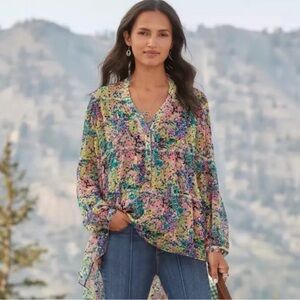 Sundance Evelina Sheer Tunic Blouse